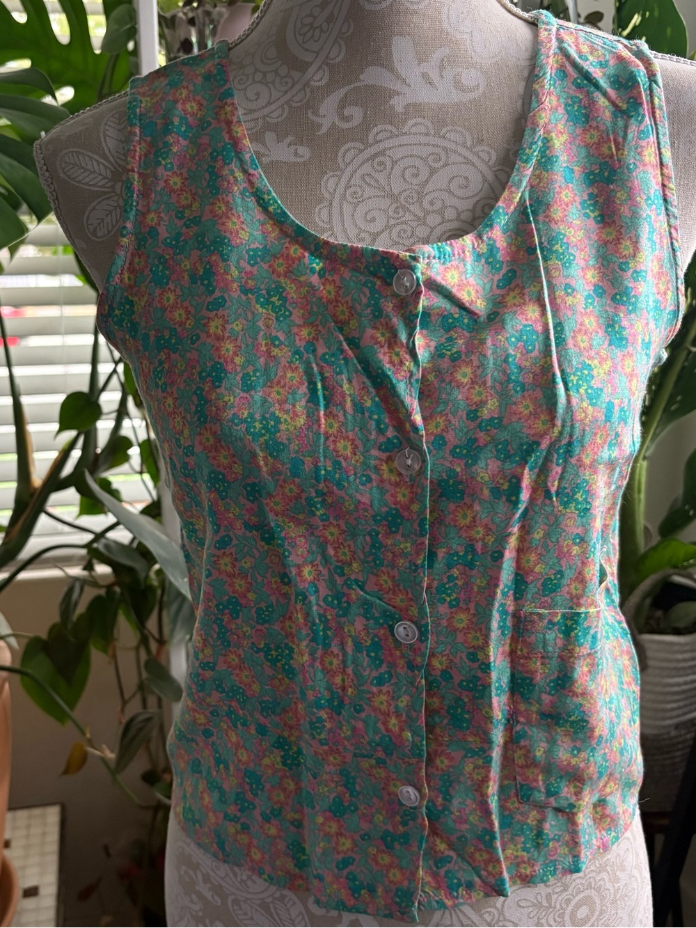 Vintage floral top mint